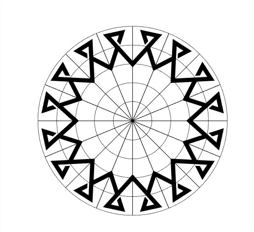 518x474 Vector - Circle Pattern Drawing