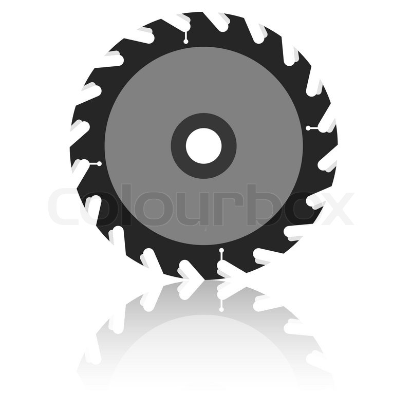 800x800 circular saw blade on a white stock vector colourbox - Circular Saw Blade Drawing