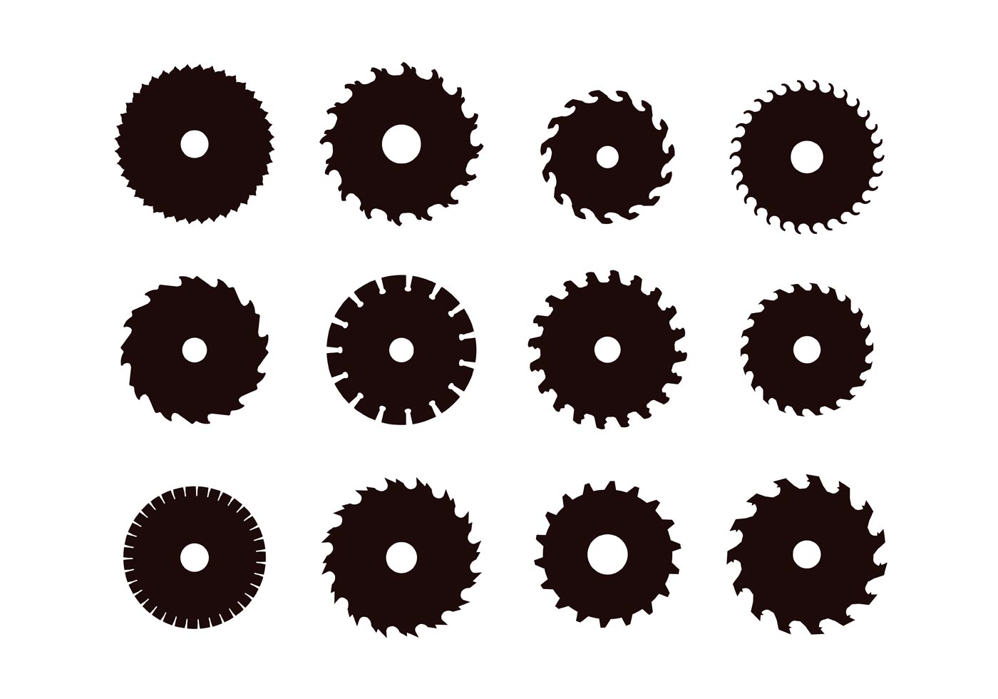 1400x980 Saw Blade Free Vector Art - Circular Saw Blade Drawing