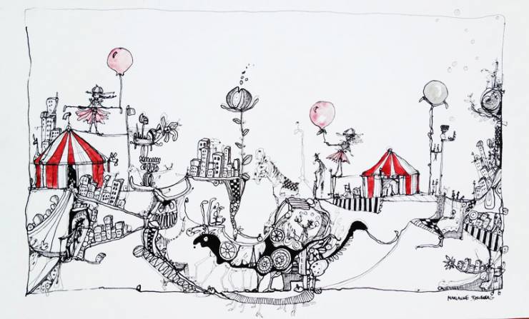 740x447 The Circus Marianne Stenberg Beauton Art Gallery - Circus Drawing