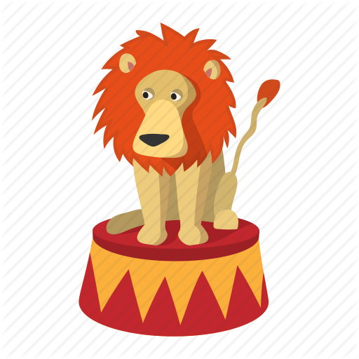 512x512 animal, cartoon, circus, cute, drawing, lion, mammal icon - Circus Drawing