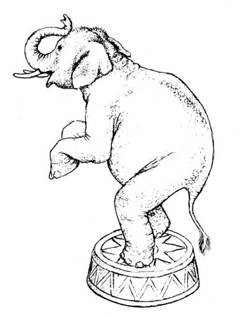 347x450 Circus Elephants Drawings - Circus Elephant Drawing