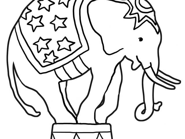 640x480 Drawn Elephant Circus Elephant - Circus Elephant Drawing