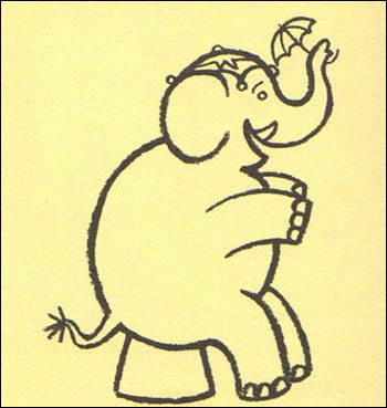 350x369 How To Draw How To Draw An Elephant - Circus Elephant Drawing
