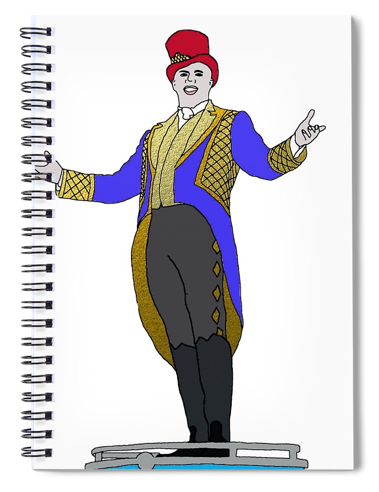 770x1000 Circus Ringmaster Spiral Notebook For Sale - Circus Ringmaster Drawing