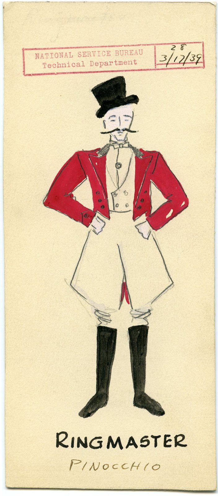 704x1600 Drawing Of Ringmaster Costume Picryl - Circus Ringmaster Drawing