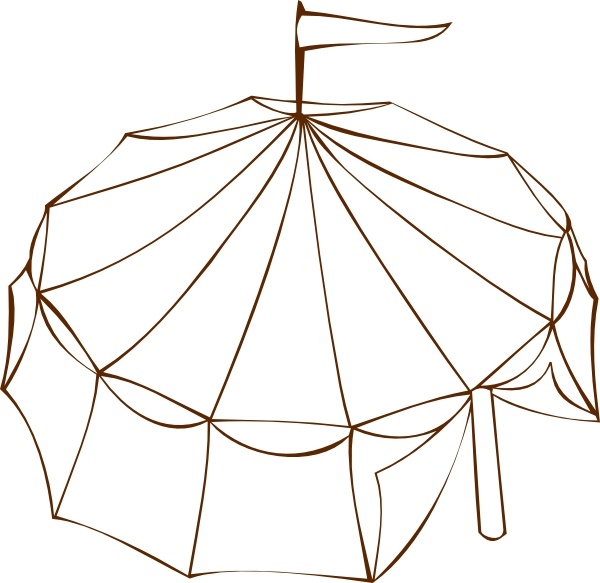 600x583 circus tent clip art free vector in open office drawing - Circus Tent Drawing