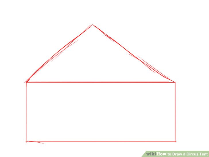 728x546 how to draw a circus tent steps - Circus Tent Drawing