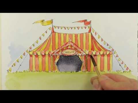 480x360 How To Paint A Circus Tent - Circus Tent Drawing