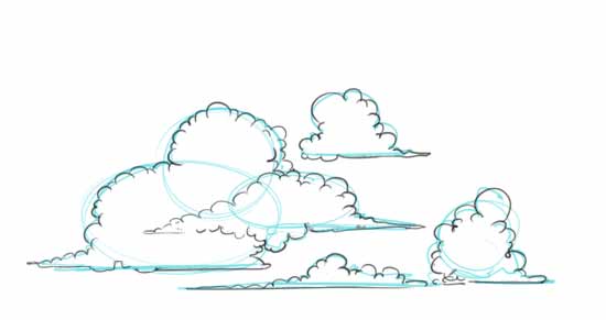 550x291 How To Draw Clouds Step - Cirrus Clouds Drawing