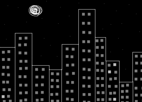 470x338 dark city night sky - City At Night Drawing