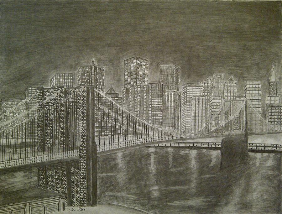 City At Night Drawing at PaintingValley.com | Explore collection of ...