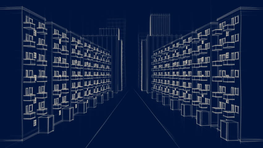 852x480 Architecture Drawing Of A City - City At Night Drawing