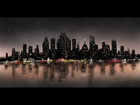 480x360 Ipad Pro + Procreate Beginner Tutorial How To Draw City Skyline - City At Night Drawing