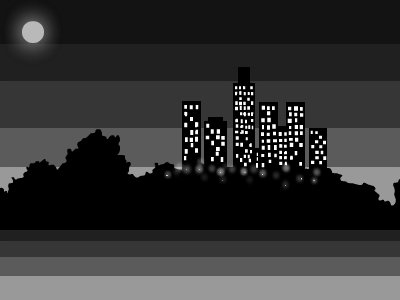 400x300 A Night In The City An Architecture Speedpaint Drawing - City At Night Drawing
