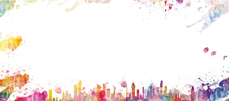 800x355 Drawing Graffiti Background Poster City Building, Watercolor - City Background Drawing
