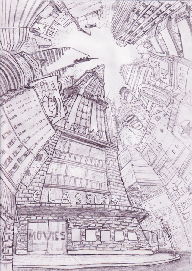 637x900 Timothy Merks Art Blog City Background Pencils - City Background Drawing