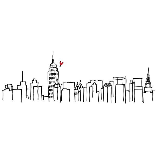 600x600 If You Love New York City I Have A Question For You - City Background Drawing