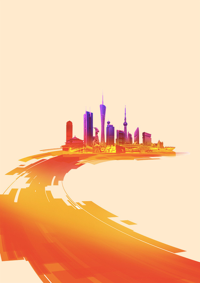 650x919 Art Design Silhouette Graphic Background, Drawing, City, Orange - City Background Drawing