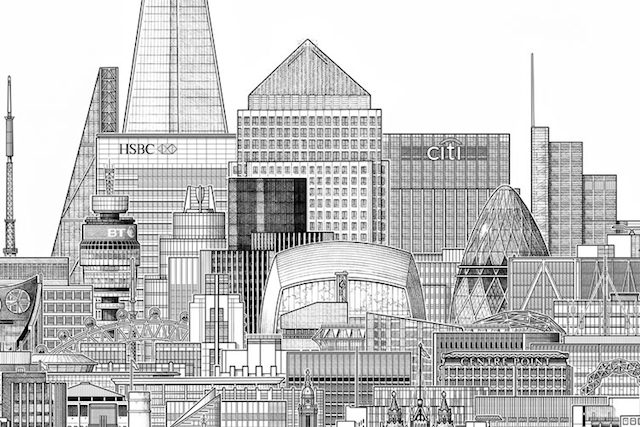 640x427 towers of london city's tallest buildings in one lofty drawing - City Buildings Drawing