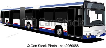 450x203 City Bus Vector Illustration - City Bus Drawing