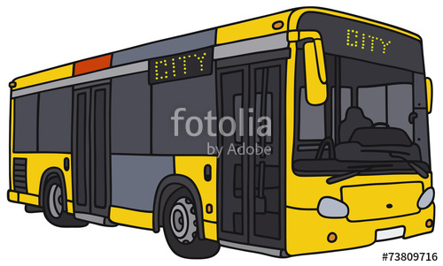 500x301 Hand Drawing Of A City Bus - City Bus Drawing
