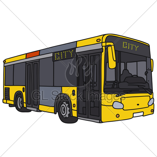 500x500 Yellow City Bus Gl Stock Images - City Bus Drawing