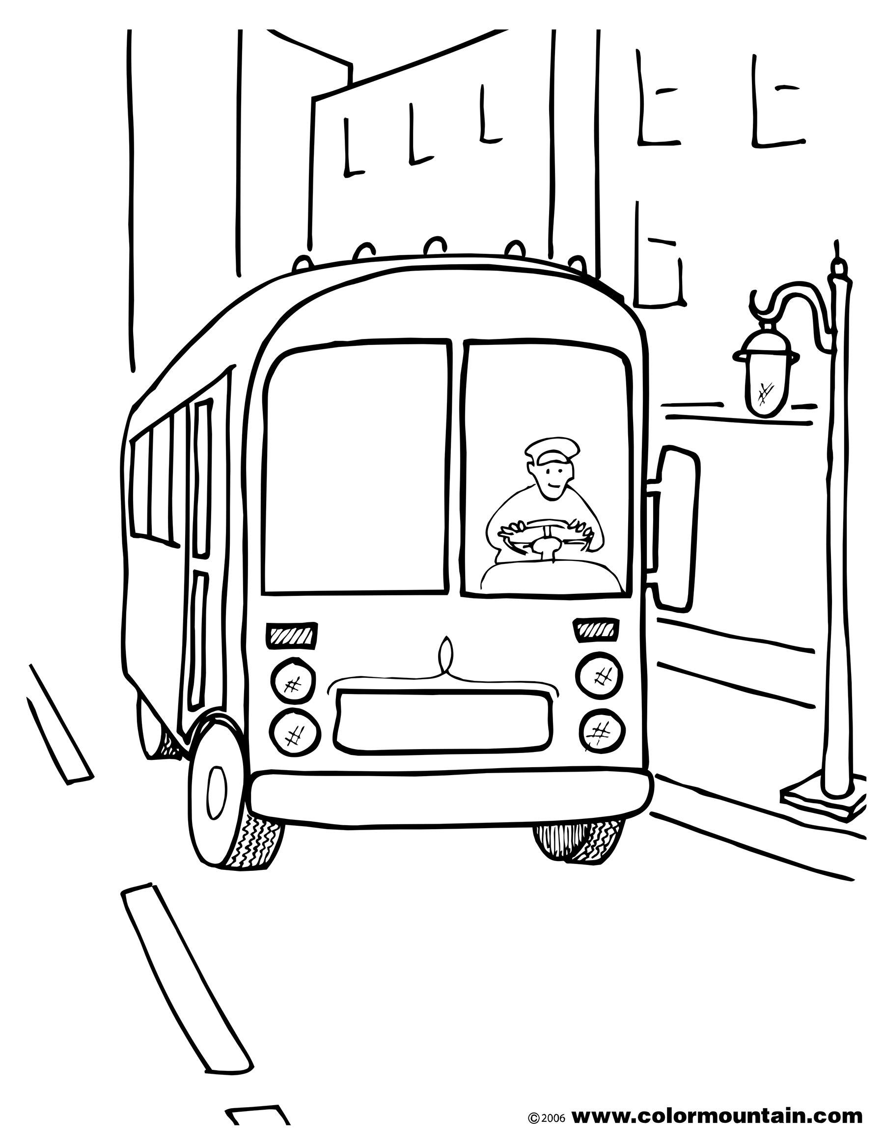 1800x2329 La Drawing City For Free Download - City Bus Drawing
