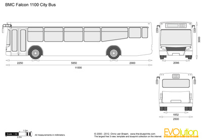 400x277 Bmc Falcon City Bus Vector Drawing - City Bus Drawing