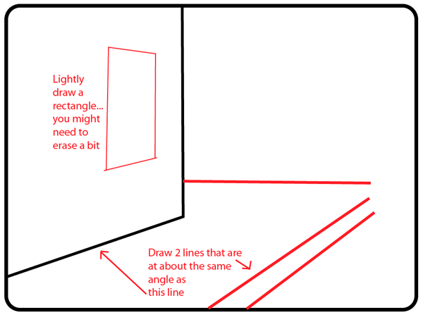 600x447 how to draw a cartoon city street sidewalk scene with easy step - City Cartoon Drawing