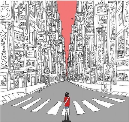 430x409 caperucita roja, carton, cartoon, city, color, design - City Cartoon Drawing