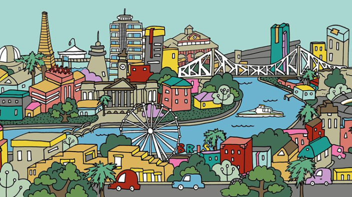 703x395 Bristopia Museum Of Brisbane City Brisbane Kids - City Cartoon Drawing