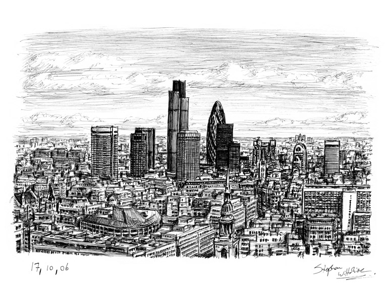 765x565 London City Skyline - City Drawing