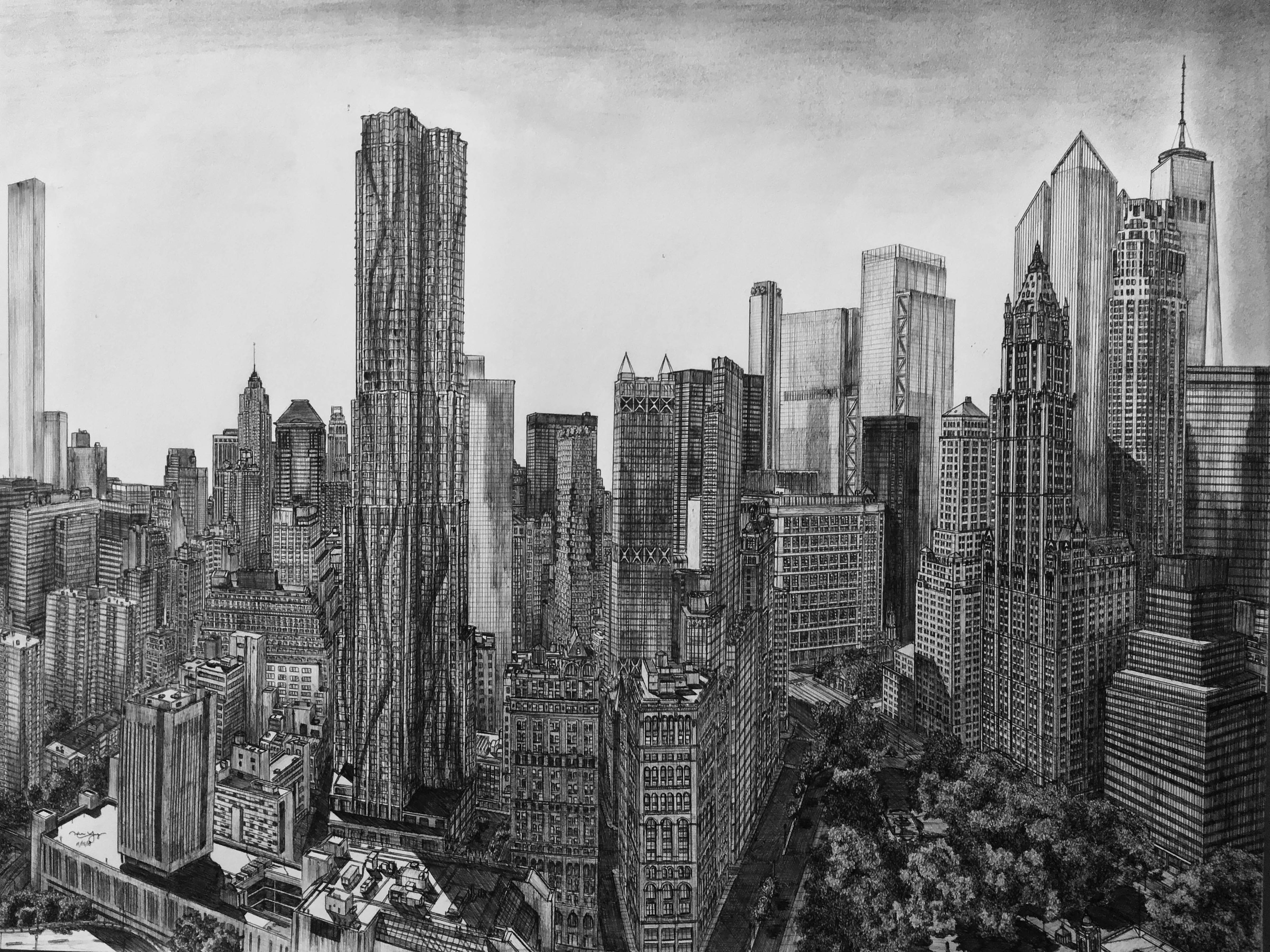 4800x3600 New York City - City Drawing