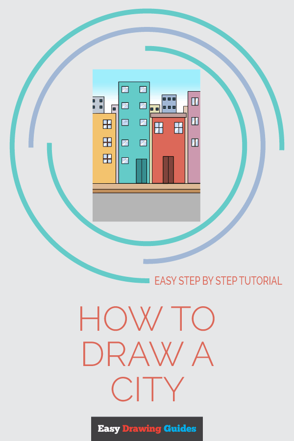 600x900 How To Draw A City - City Drawing Easy