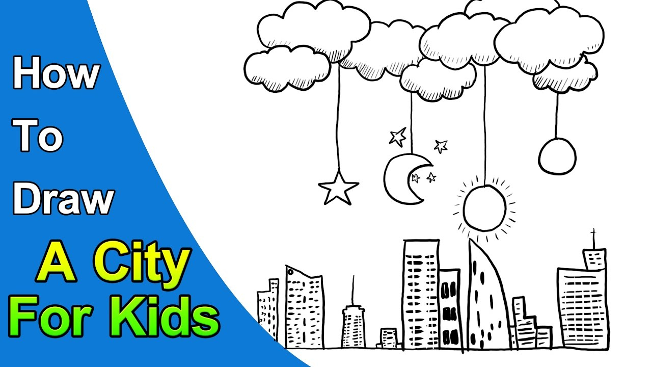 1280x720 city drawing for kids and how to draw a city for kids easy drawing - City Drawing Easy
