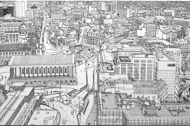 615x409 Artist James O'hanlon City Landscape Looks On The Right Lines - City Landscape Drawing