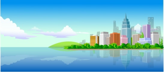 547x241 city landscape drawing skyscrapers icon multicolored cartoon - City Landscape Drawing
