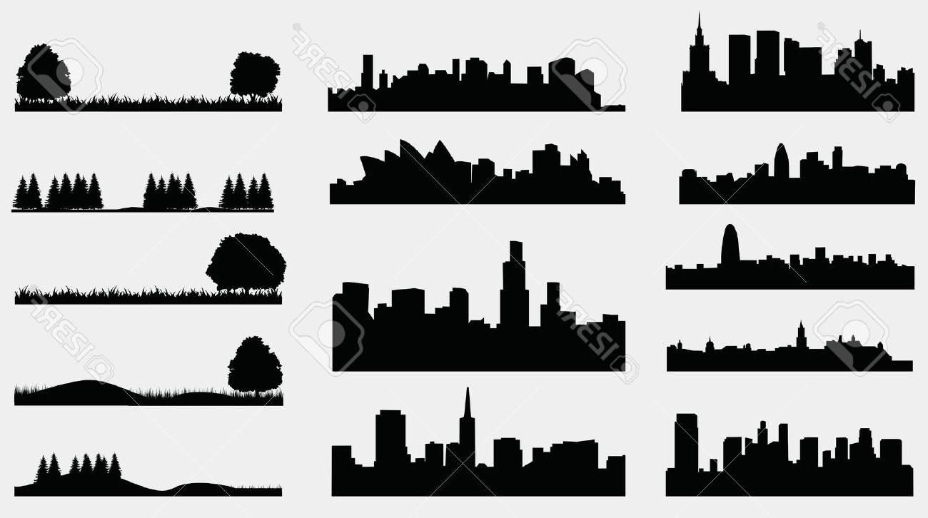 1300x726 silhouette drawings landscape and city landscape drawing fresh - City Landscape Drawing