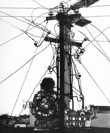 375x453 st petersburg city landscape with wires, pillars and old houses - City Landscape Drawing