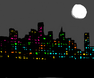 City Lights Drawing at PaintingValley.com | Explore collection of City ...