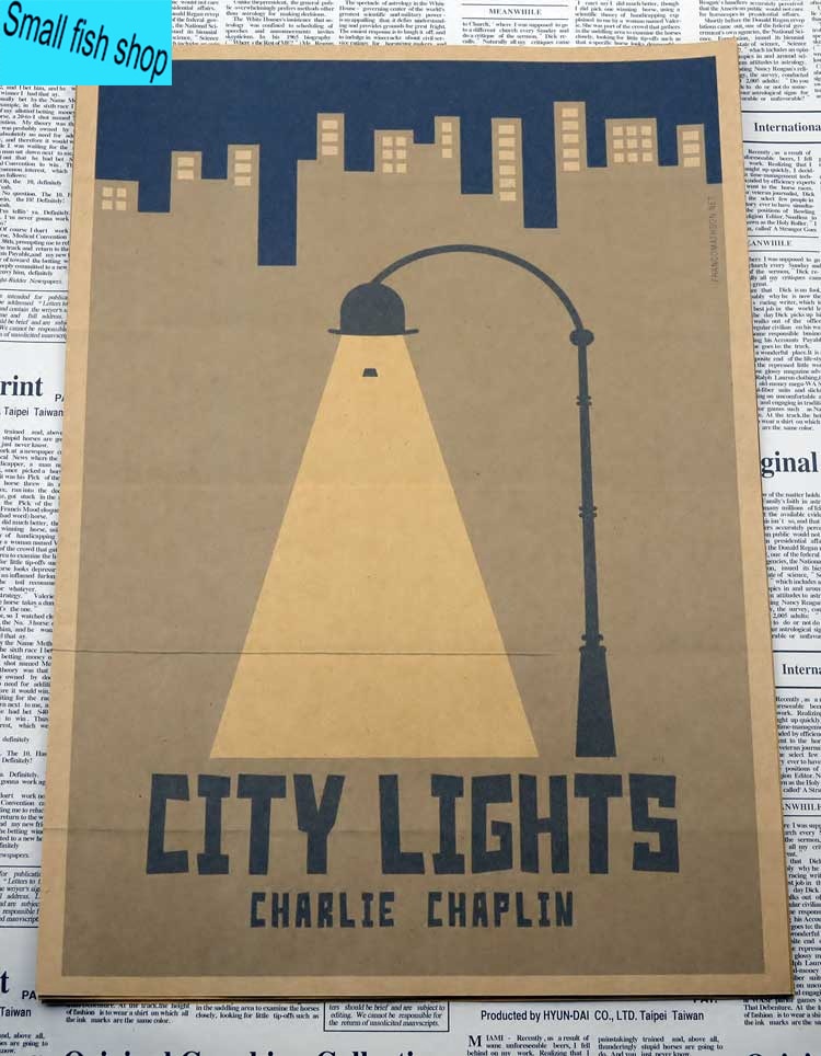 750x964 city lights charlie chaplin classic old movie poster home - City Lights Drawing