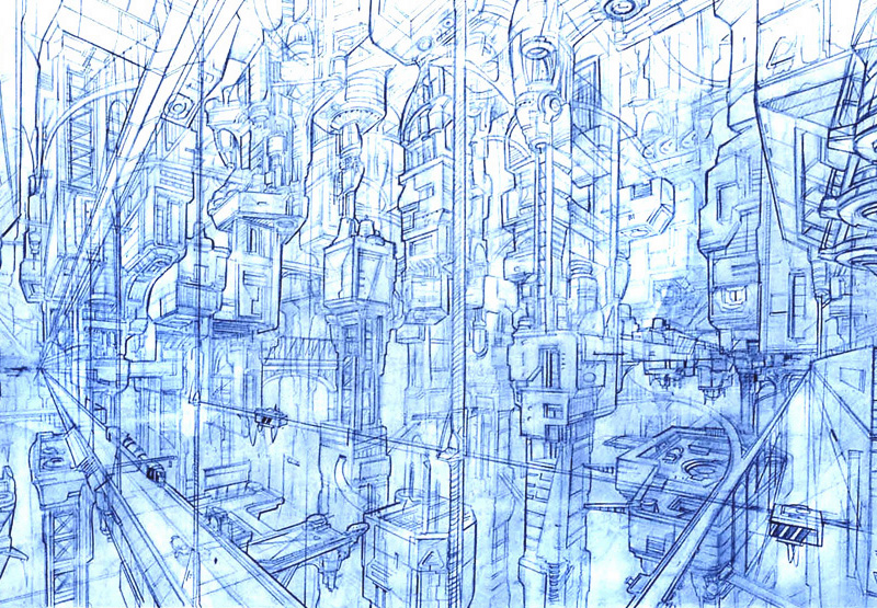 800x555 Image - City Line Drawing