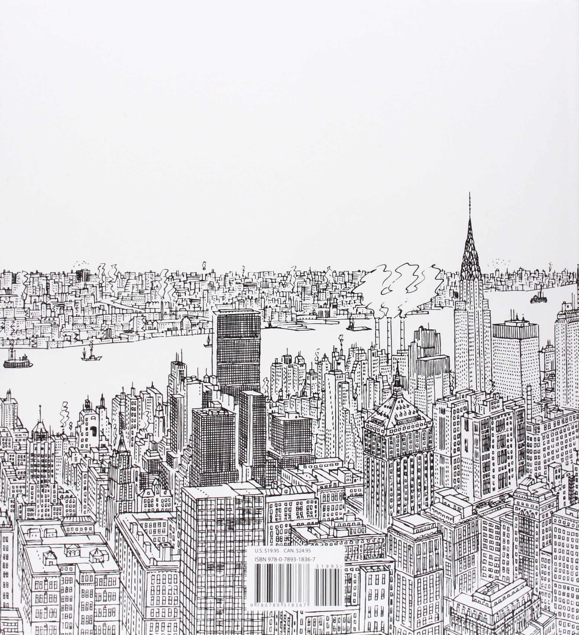 1917x2103 New York, Line - City Line Drawing