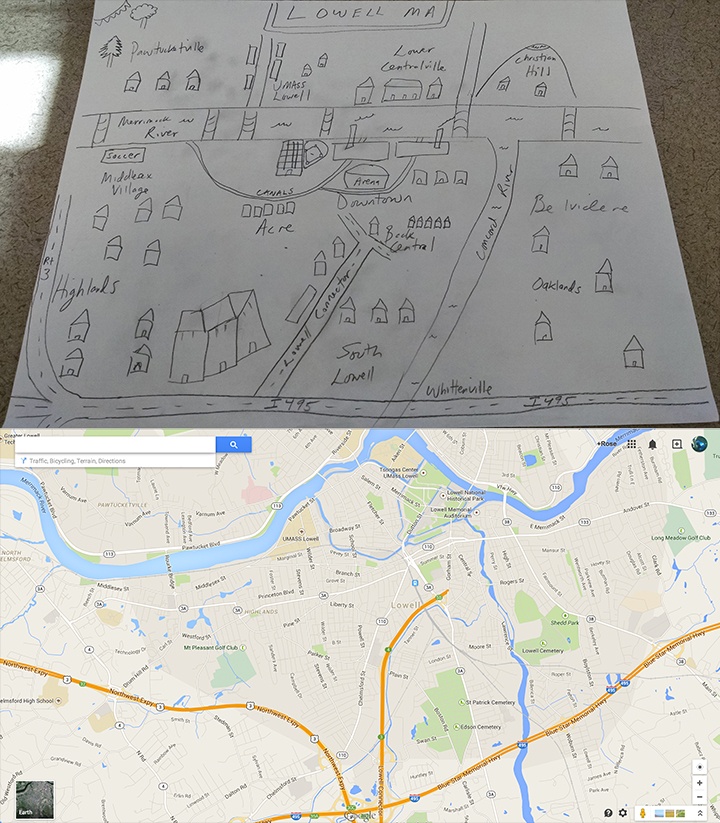 720x823 Could You Hand Draw A Map Of Your Hometown - City Map Drawing
