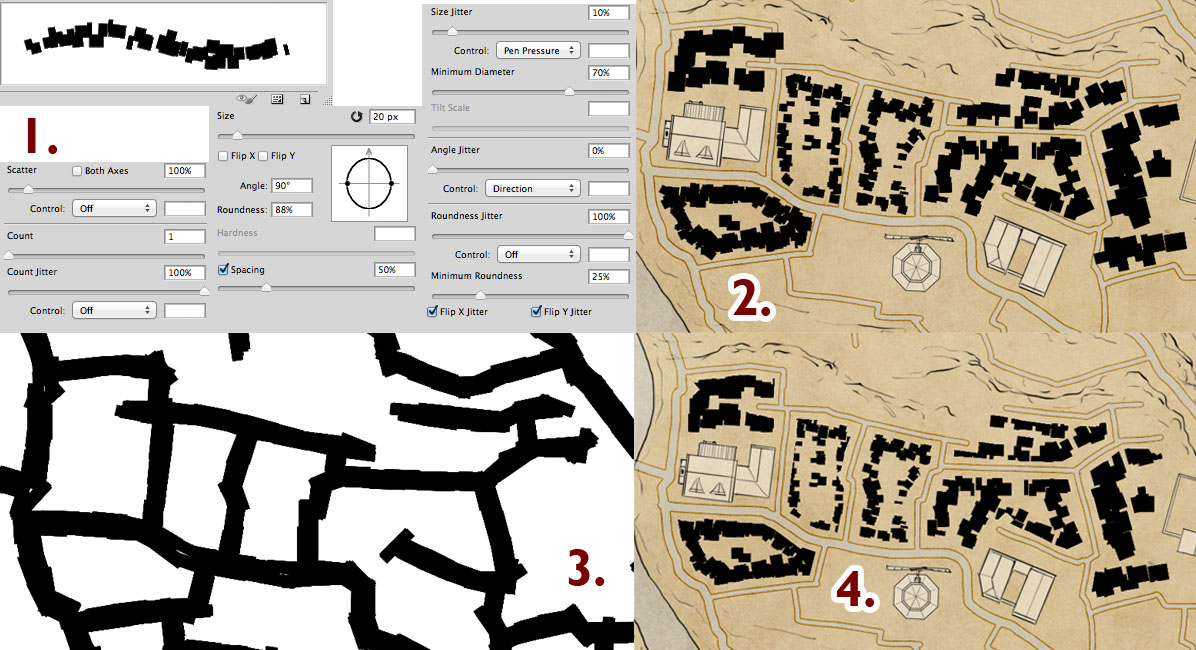 1196x650 drawing buildings with dynamic brushes - City Map Drawing