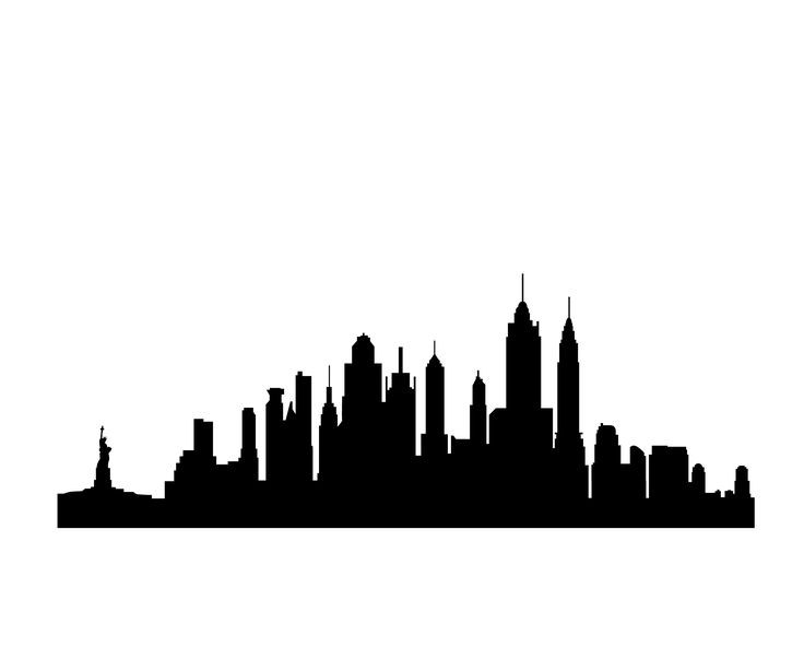 736x613 nyc skyline drawing lovely city skyline silhouette vector - City Silhouette Drawing