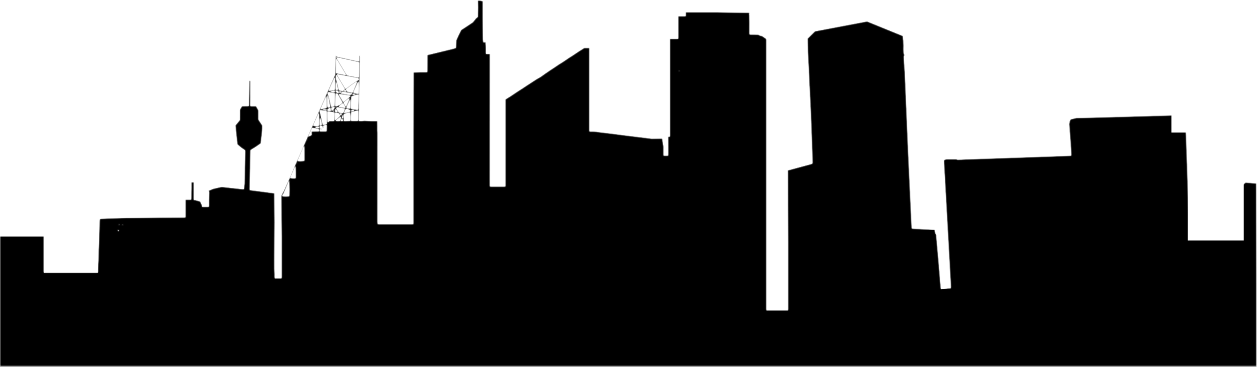 2568x750 sydney skyline silhouette drawing cc0 - City Silhouette Drawing