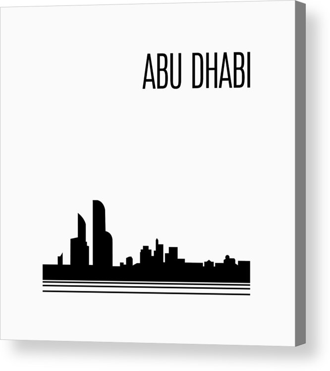 666x750 abu dhabi city skyline black silhouette acrylic print - City Silhouette Drawing