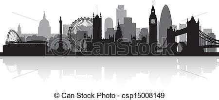 450x206 city silhouette drawing great free clipart, silhouette, coloring - City Silhouette Drawing